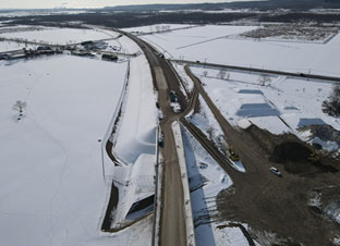 北海道横断自動車道 釧路市 湯波内改良工事